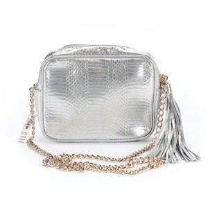 Victoria's Secret Metallic Silver Crossbody Purse